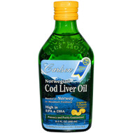 Carlson Labs, Wild Norwegian Cod Liver Oil, Natural Lemon Flavor, 1,000 mg , 8.4 fl oz (250 ml)