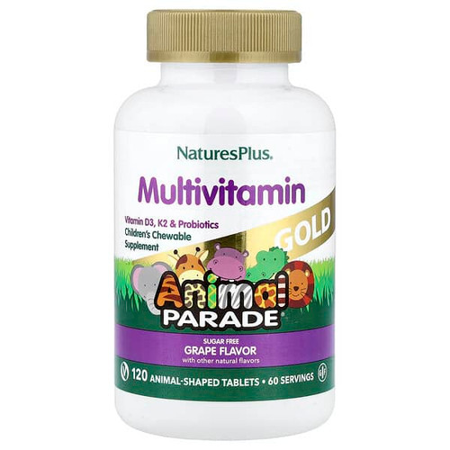 <img alt="NaturesPlus, Animal Parade Gold, Childrens Chewable Multivitamin, Grape, 120 Animal-Shaped Tablets" title="NaturesPlus, Animal Parade Gold, Childrens Chewable Multivitamin, Grape, 120 Animal-Shaped Tablets,097467299344"