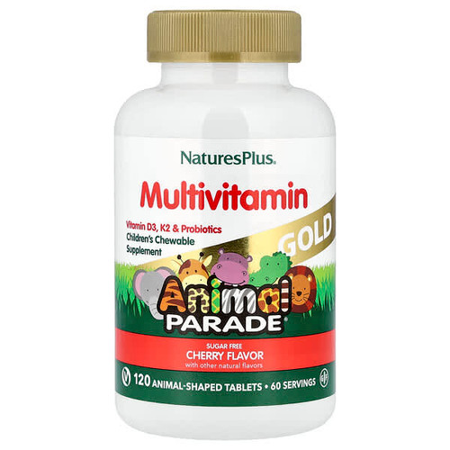 <img alt="NaturesPlus, Animal Parade Gold, Childrens Chewable Multivitamin, Cherry, 120 Animal-Shaped Tablets" title="NaturesPlus, Animal Parade Gold, Childrens Chewable Multivitamin, Cherry, 120 Animal-Shaped Tablets,097467299320"
