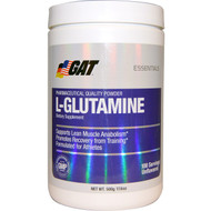 GAT, L-Glutamine, Unflavored, 17.6 oz (500 g)