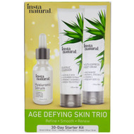 InstaNatural, Age Defying Skin Care Trio, 30-Day Starter Kit, Cleanser, Serum & Cream, 3 Pieces