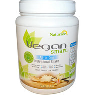 Naturade, VeganSmart, All-In-One Nutritional Shake, Vanilla, 22.75 oz (645 g)