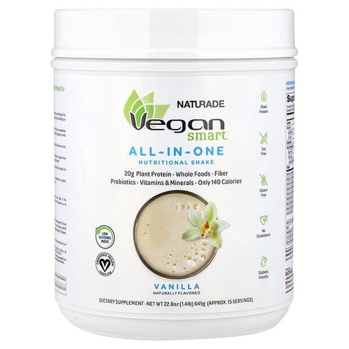 <img alt="VeganSmart, All-In-One Nutritional Shake, Vanilla, 1.4 lb (645 g)" title="VeganSmart, All-In-One Nutritional Shake, Vanilla, 1.4 lb (645 g),079911028021"