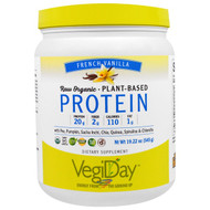 Natural Factors, Raw Organic, Plant-Based Protein, French Vanilla, 19.22 oz (545 g)