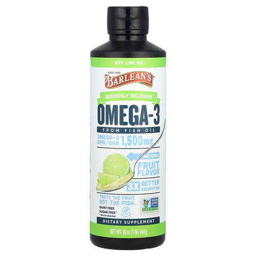 <img alt="Barleans, Seriously Delicious, Omega-3 From Fish Oil, Key Lime Pie, 16 oz (454 g)" title="Barleans, Seriously Delicious, Omega-3 From Fish Oil, Key Lime Pie, 16 oz (454 g),705875600163"