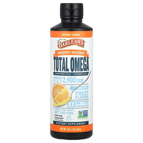 <img alt="Barleans, Total Omega, Omega 3-6-9, Orange Creme, 2,400 mg, 16 oz (454 g)" title="Barleans, Total Omega, Omega 3-6-9, Orange Creme, 2,400 mg, 16 oz (454 g),705875000277"