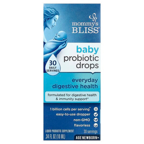 <img alt="Mommys Bliss, Baby Probiotic Drops, Everyday Digestive Health, Newborn+, 0.34 fl oz (10 ml)" title="Mommys Bliss, Baby Probiotic Drops, Everyday Digestive Health, Newborn+, 0.34 fl oz (10 ml),679234055515"