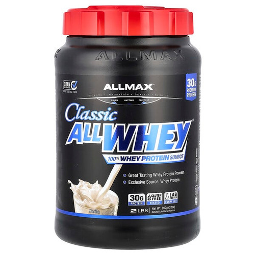 <img alt="ALLMAX, CLASSIC ALLWHEY, 100% Whey Protein Source, Vanilla, 2 lbs (907 g)" title="ALLMAX, CLASSIC ALLWHEY, 100% Whey Protein Source, Vanilla, 2 lbs (907 g),665553225081"