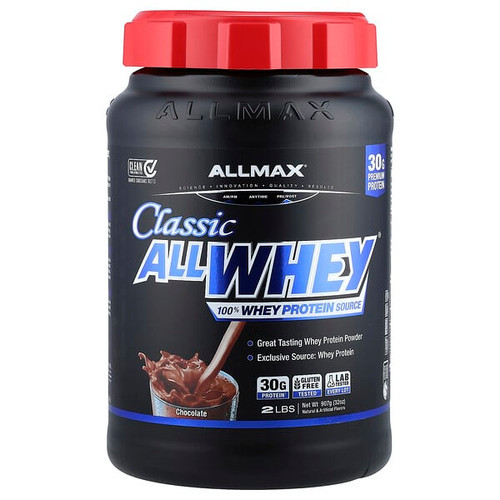 <img alt="ALLMAX, CLASSIC ALLWHEY, 100% Whey Protein Source, Chocolate, 2 lbs (907 g)" title="ALLMAX, CLASSIC ALLWHEY, 100% Whey Protein Source, Chocolate, 2 lbs (907 g),665553225074"