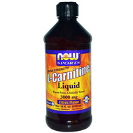Now Foods, Sports, Triple Strength L-Carnitine Liquid, Citrus Flavor, 3,000 mg, 16 fl oz (473 ml)