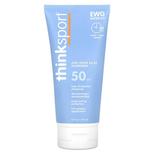 <img alt="think, Thinksport, Sunscreen, SPF 50, 6 fl oz (177 ml)" title="think, Thinksport, Sunscreen, SPF 50, 6 fl oz (177 ml),859871004187"