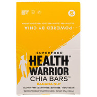 Health Warrior Chia Bars Gluten Free Vegan Banana Nut -- 15 Bars
