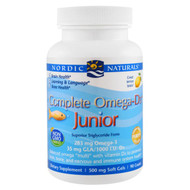 Nordic Naturals, Complete Omega-D3 Junior, Lemon, 500 mg, 90 Soft Gels