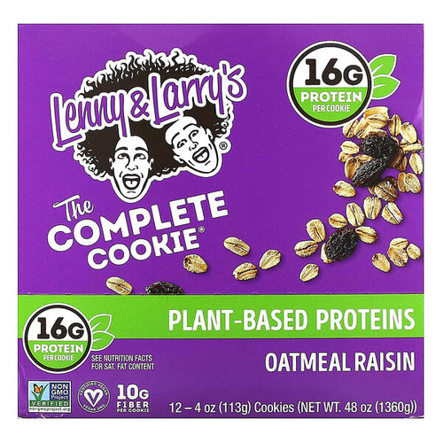 <img alt="Lenny & Larrys, The Complete Cookie, Oatmeal Raisin, 12 Cookies, 4 oz (113 g) Each" title="Lenny & Larrys, The Complete Cookie, Oatmeal Raisin, 12 Cookies, 4 oz (113 g) Each,787692835560"