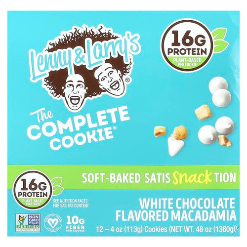 <img alt="Lenny & Larrys, The Complete Cookie, White Chocolate Macadamia, 12 Cookies, 4 oz (113 g) Each" title="Lenny & Larrys, The Complete Cookie, White Chocolate Macadamia, 12 Cookies, 4 oz (113 g) Each,787692835607"