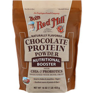 Bobs Red Mill, Chocolate Protein Powder, Nutritional Booster with Chia & Probiotics, 16 oz (453 g)