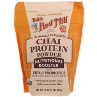 Bobs Red Mill, Chai Protein Powder, Nutritional Booster with Chia & Probiotics, 16 oz (453 g)