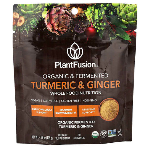 <img alt="PlantFusion, Organic & Fermented Turmeric & Ginger, 4.76 oz (135 g)" title="PlantFusion, Organic & Fermented Turmeric & Ginger, 4.76 oz (135 g),855560002496"