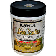 LifeTime Vitamins, Lifes Basics, Plant Protein Mix, Unsweetened, Natural Vanilla Flavor, 16.24 oz (460 g) (Discontinued Item)