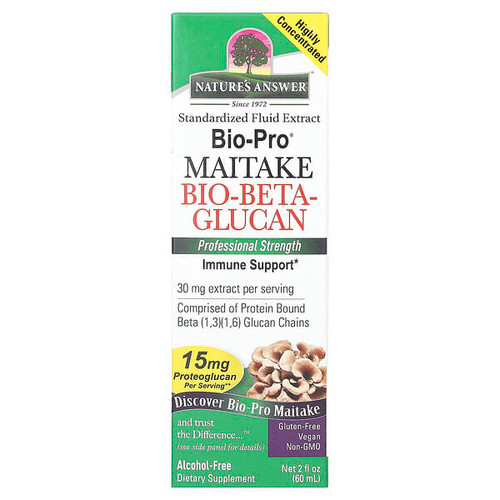 <img alt="Natures Answer, Bio-Pro Maitake Bio-Beta-Glucan, Alcohol-Free, 15 mg, 2 fl oz (60 ml)" title="Natures Answer, Bio-Pro Maitake Bio-Beta-Glucan, Alcohol-Free, 15 mg, 2 fl oz (60 ml),083000007514"