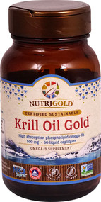 NutriGold Krill Oil Gold - 500 mg - 60 Liquid Capliques