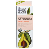 Nourish Organic, Renewing + Cooling Eye Treatment, Avocado + Argan Oil, 0.5 fl oz (15 ml) (Discontinued Item)