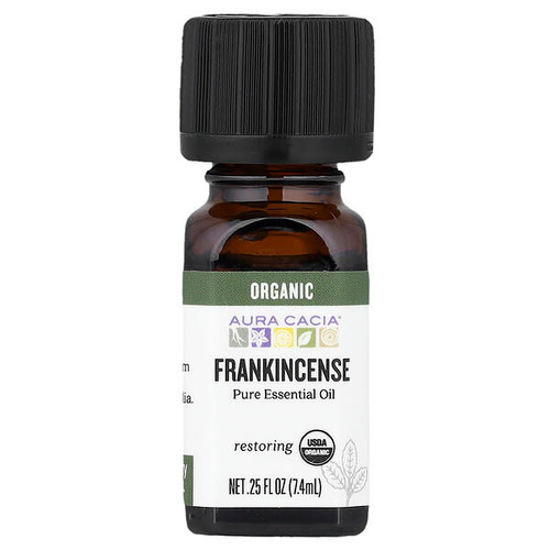 <img alt="Aura Cacia, Pure Essential Oil, Organic Frankincense, 0.25 fl oz (7.4 ml)" title="Aura Cacia, Pure Essential Oil, Organic Frankincense, 0.25 fl oz (7.4 ml),051381908317"