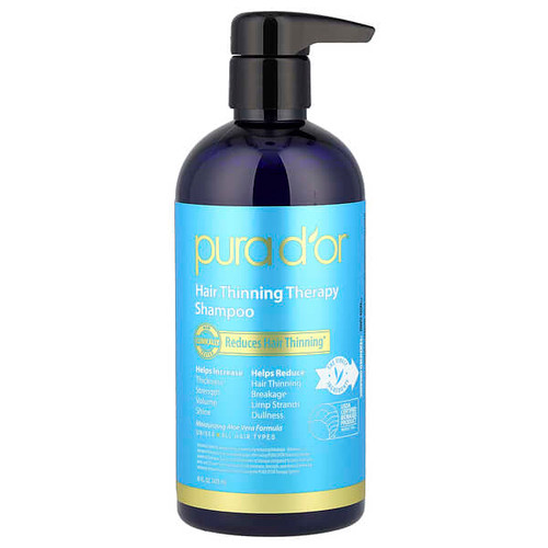 <img alt="Pura Dor, Hair Thinning Therapy Shampoo, All Hair Types, 16 fl oz (473 ml)" title="Pura Dor, Hair Thinning Therapy Shampoo, All Hair Types, 16 fl oz (473 ml),851615006006"