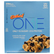 One Brands, One Bar, Chocolate Chip Cookie Dough, 12 Bars, 2.12 oz (60 g) Each