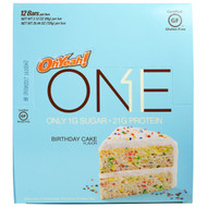 One Brands, One Bar, Birthday Cake, 12 Bars, 2.12 oz (60 g) Each
