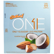 One Brands, One Bar, Almond Bliss, 12 Bars, 2.12 oz (60 g) Each