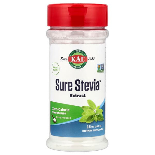 <img alt="KAL, Sure Stevia Extract, 3.5 oz (100 g)" title="KAL, Sure Stevia Extract, 3.5 oz (100 g),021245104124"