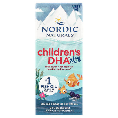 <img alt="Nordic Naturals, Childrens DHA Xtra, Ages 1-6, Great Berry Punch, 2 fl oz (60 ml)" title="Nordic Naturals, Childrens DHA Xtra, Ages 1-6, Great Berry Punch, 2 fl oz (60 ml),768990027253"