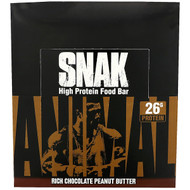Universal Nutrition, Animal Snak Bar, Rich Chocolate Peanut Butter, 12 Bars, 3.3 oz (94.6 g) Each