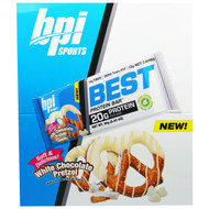 BPI Sports, Best Protein Bars, White Chocolate Pretzel, 12 Bars 2.43 oz (69 g) Each