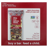 This Bar Saves Lives, Dark Chocolate Cherry & Sea Salt, 12 Bars, 16.8 oz (480 g)