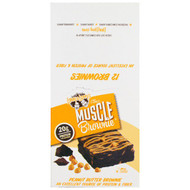 Lenny & Larrys, Muscle Brownie, Peanut Butter Brownie, 12 Brownies, 2.29 oz (65 g) Each