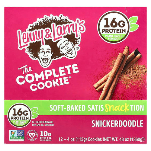 <img alt="Lenny & Larrys, The Complete Cookie, Snickerdoodle, 12 Cookies, 4 oz (113 g) Each" title="Lenny & Larrys, The Complete Cookie, Snickerdoodle, 12 Cookies, 4 oz (113 g) Each,787692835614"