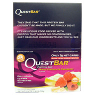 Quest Nutrition, Protein Bar, White Chocolate Raspberry, 12 Bars, 2.12 oz (60 g) Each