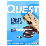 <img alt="Quest Nutrition, Protein Bar, Cookies & Cream, 12 Bars, 2.12 oz (60 g) Each" title="Quest Nutrition, Protein Bar, Cookies & Cream, 12 Bars, 2.12 oz (60 g) Each,888849000029"