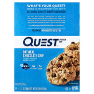 <img alt="Quest Nutrition, Protein Bar, Oatmeal Chocolate Chip, 12 Bars, 2.12 oz (60 g) Each" title="Quest Nutrition, Protein Bar, Oatmeal Chocolate Chip, 12 Bars, 2.12 oz (60 g) Each,888849004645"