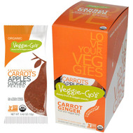 Veggie-Gos, Fruit and Veggie Strip, Carrot Ginger, 20 Bars, 0.42 oz (12 g) Each