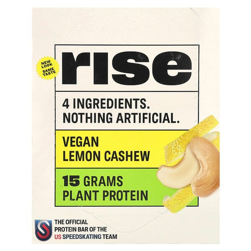 <img alt="Rise Bar, Protein Bar, Lemon Cashew, 12 Bars, 2.1 oz (60 g) Each" title="Rise Bar, Protein Bar, Lemon Cashew, 12 Bars, 2.1 oz (60 g) Each,690819308222"