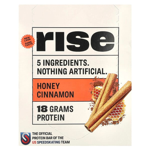 <img alt="Rise Bar, Protein Bar, Honey Cinnamon, 12 Bars, 2.1 oz (60 g) Each" title="Rise Bar, Protein Bar, Honey Cinnamon, 12 Bars, 2.1 oz (60 g) Each,690819308314"