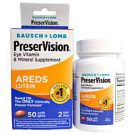Bausch & Lomb PreserVision, AREDS Lutein, Eye Vitamin & Mineral Supplement, 50 Soft Gels