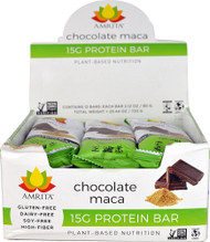 Amrita 15G Protein Bar Gluten Free Chocolate Maca -- 12 Bars