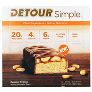 Detour, Simple, Whey Protein Bars, Caramel Peanut, 12 Bars, 2.1 oz (60 g) Each