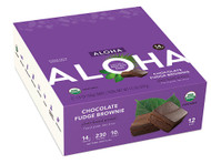Aloha Organic Protein Bar Chocolate Fudge Brownie -- 12 Bars