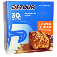 Detour, Whey Protein Bar, Chocolate Chip Caramel, 12 Bars, 3 oz (85 g) Each