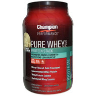 Champion Nutrition, Pure Whey Plus, Protein Stack, Vanilla Ice Cream, 2 lbs (907 g)